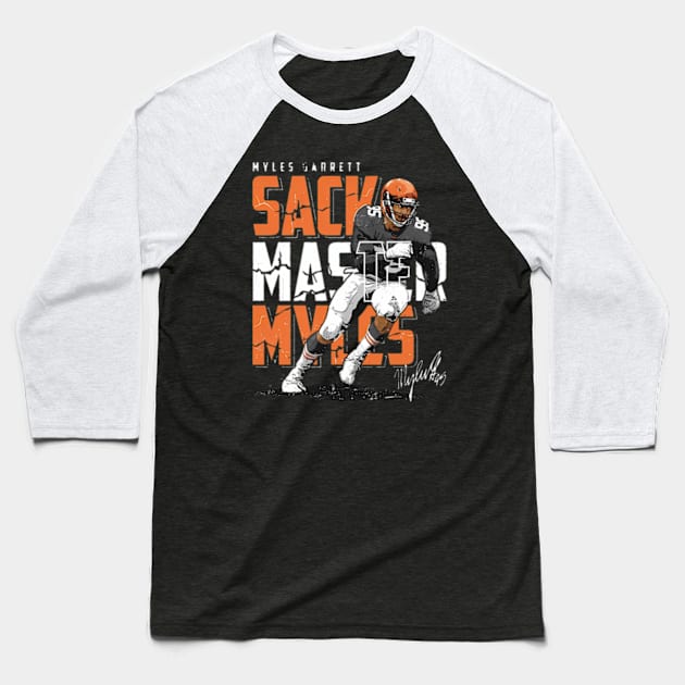 Myles Garrett Cleveland Sack Master Myles Baseball T-Shirt by binchudala